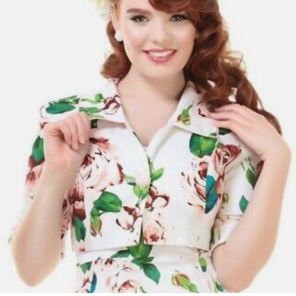 NWT Collectif Vintage London Mildred Cropped Jacket
